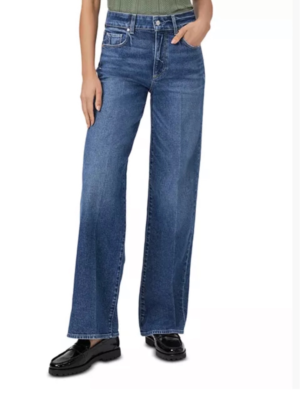 Sasha High-Rise Stretch Wide-Leg Jeans - Picture 1 of 4